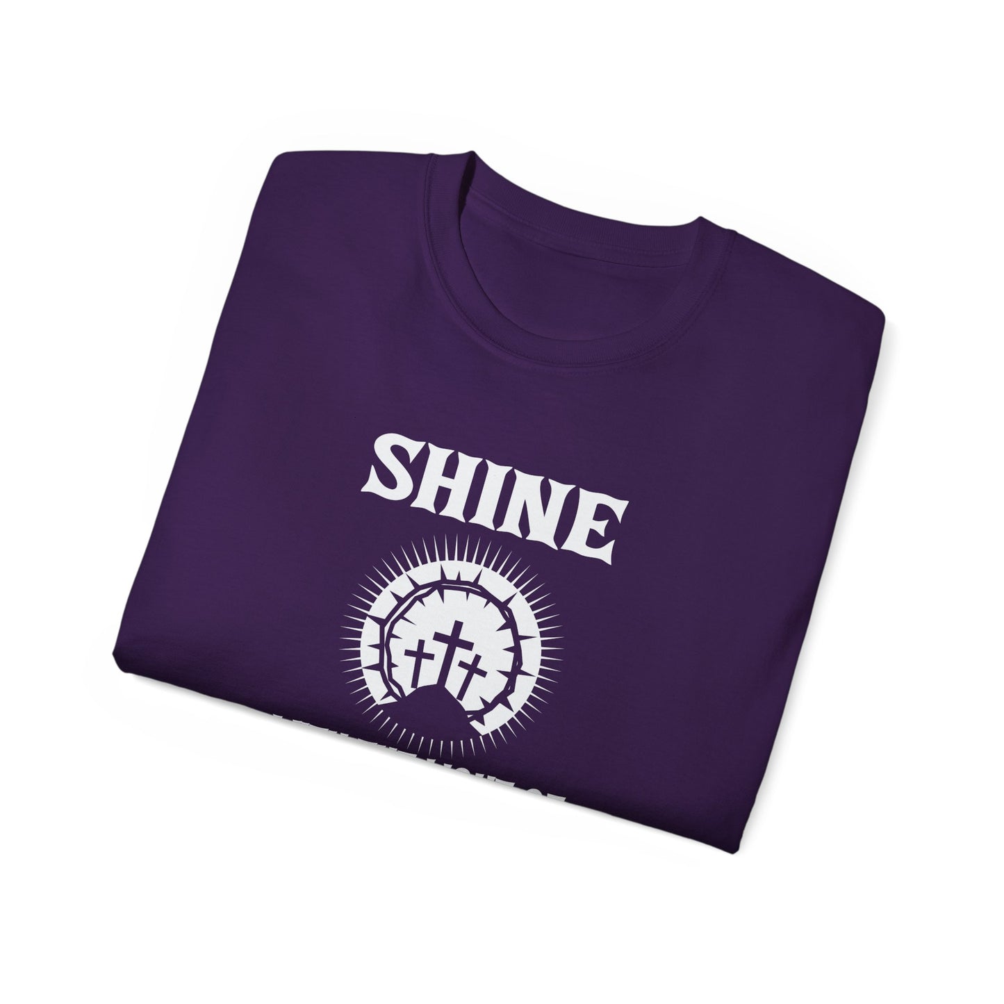 Shine With The Light Of Jesus Unisex Christian Ultra Cotton Tee Printify