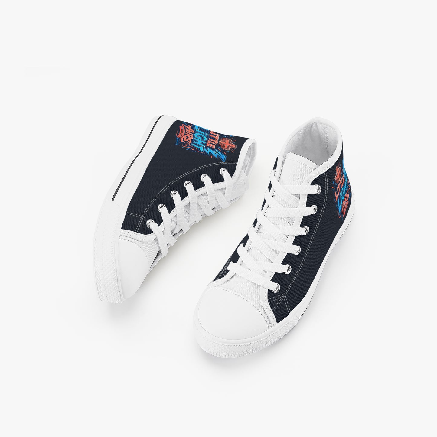 Little Light Airs Christian Kid’s High - Top Canvas Shoes - ClaimedbyGodDesigns