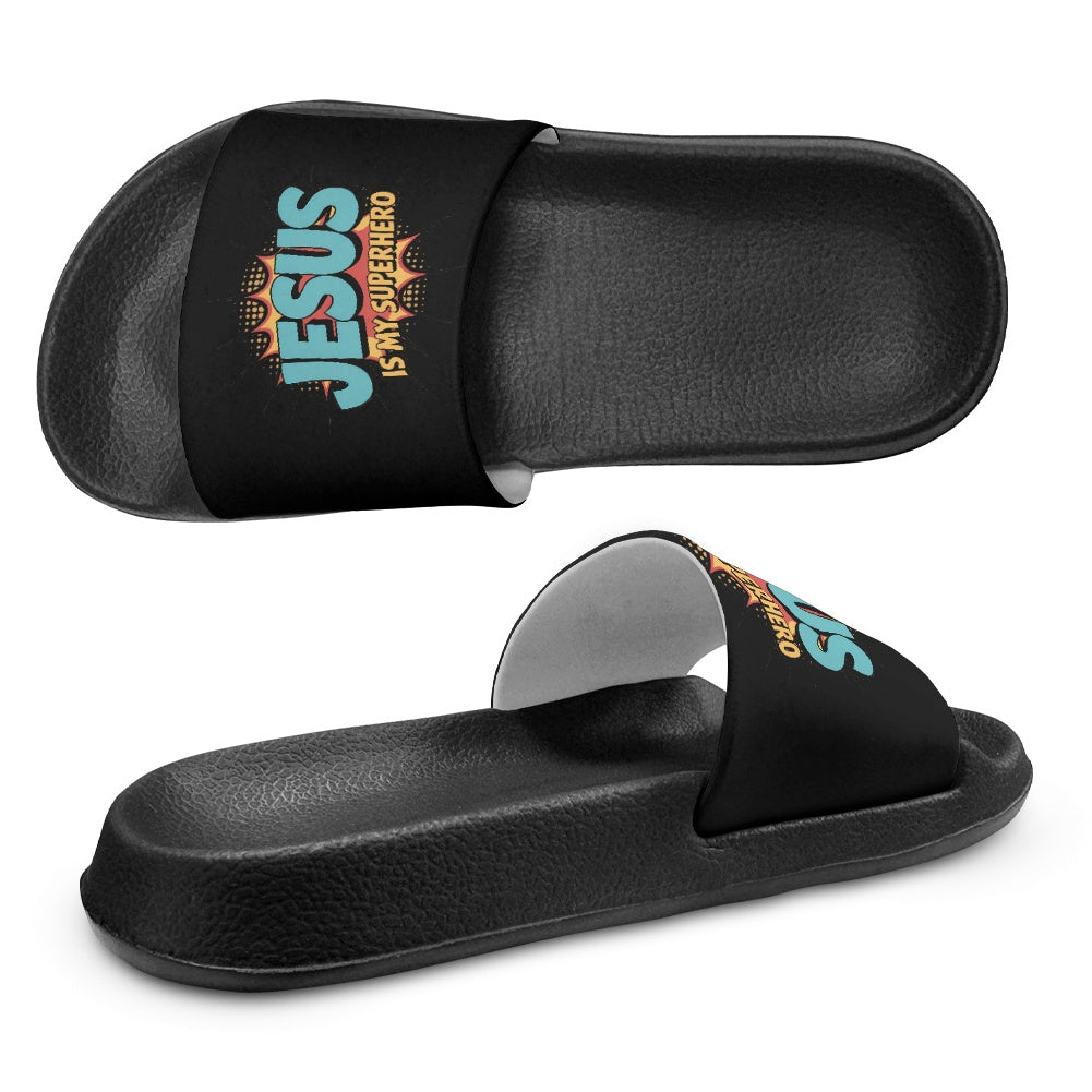 He Is My Superhero Christian Children's Sandals - ClaimedbyGodDesigns