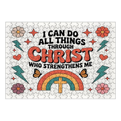 I Can Do All Things Christian  Horizontal Wooden Puzzle