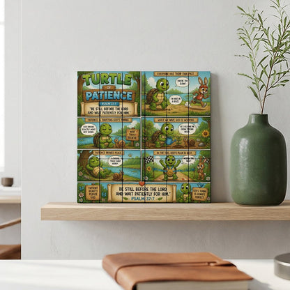 Turtle of Patience – Building Block Puzzle Ornament - ClaimedbyGodDesigns