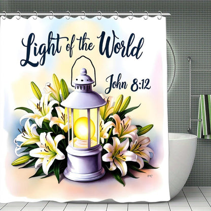 Light Of The World Christian Waterproof Shower Curtain
