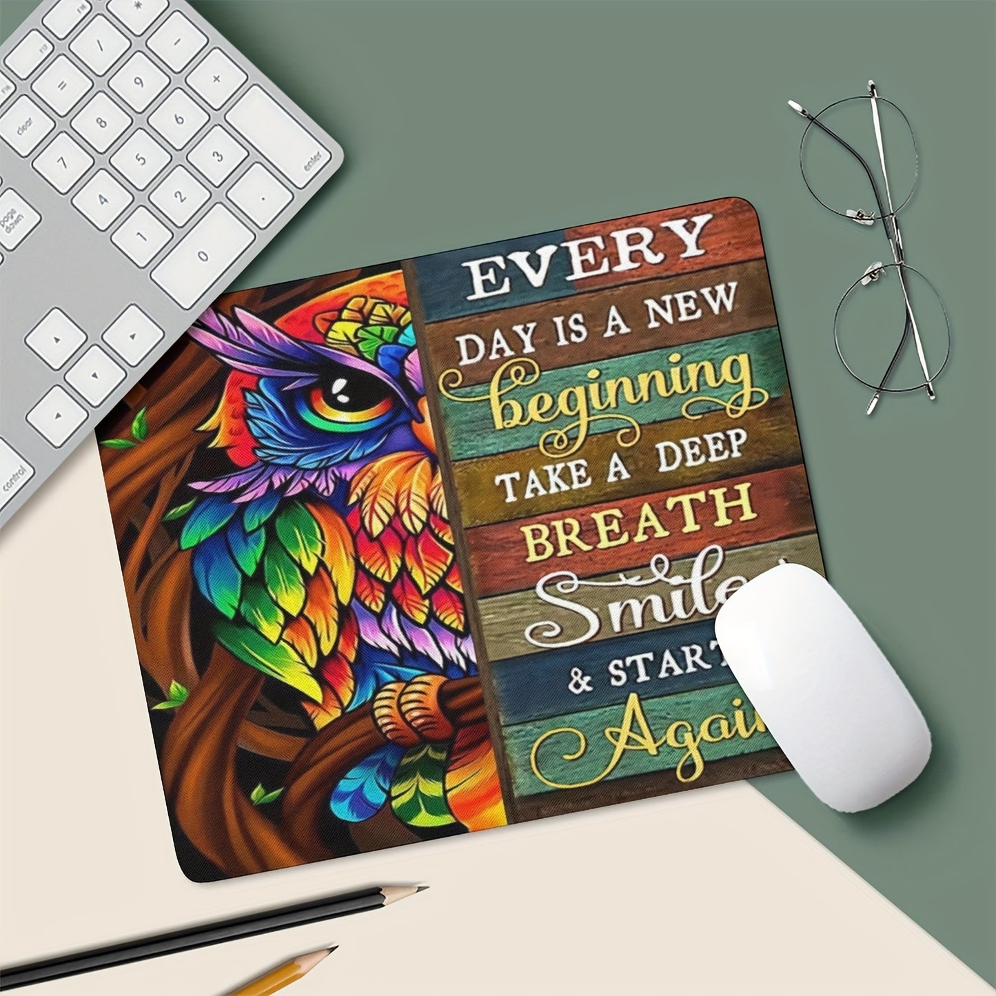 1pc Every Day Is A New Beginning Christian Computer Mouse Pad 9.45 * 7.9 Inches claimedbygoddesigns