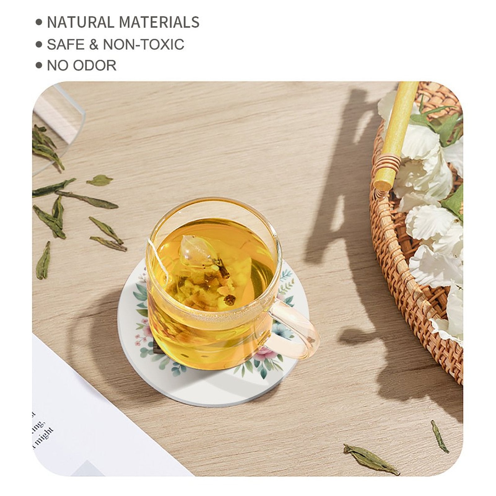 Faith Makes Things Possible Christian Round Ceramic Coaster - ClaimedbyGodDesigns