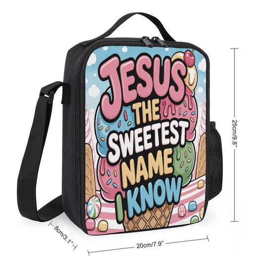 Jesus The Sweetest Name I Know Christian Insulated Lunch Bag