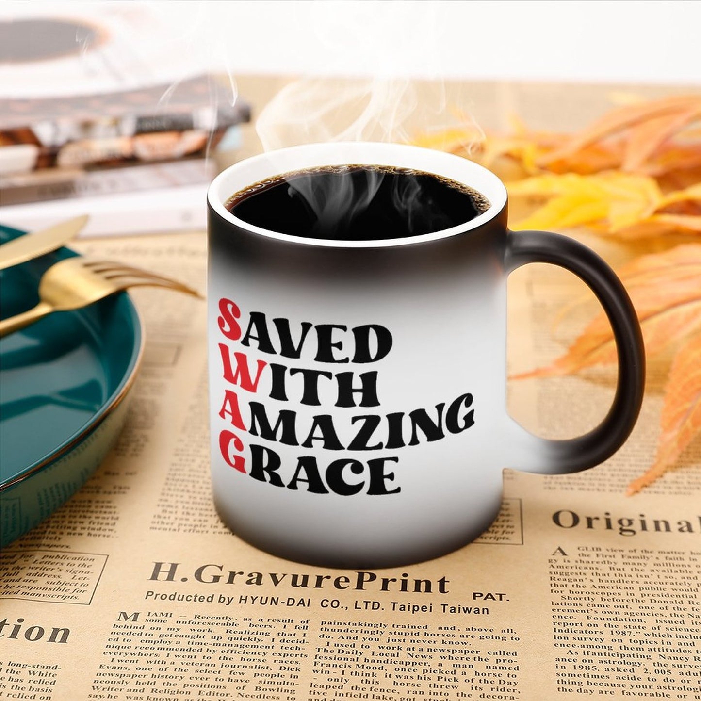 SWAG Saved With Amazing Grace Christian Color Changing Mug (Dual-sided )