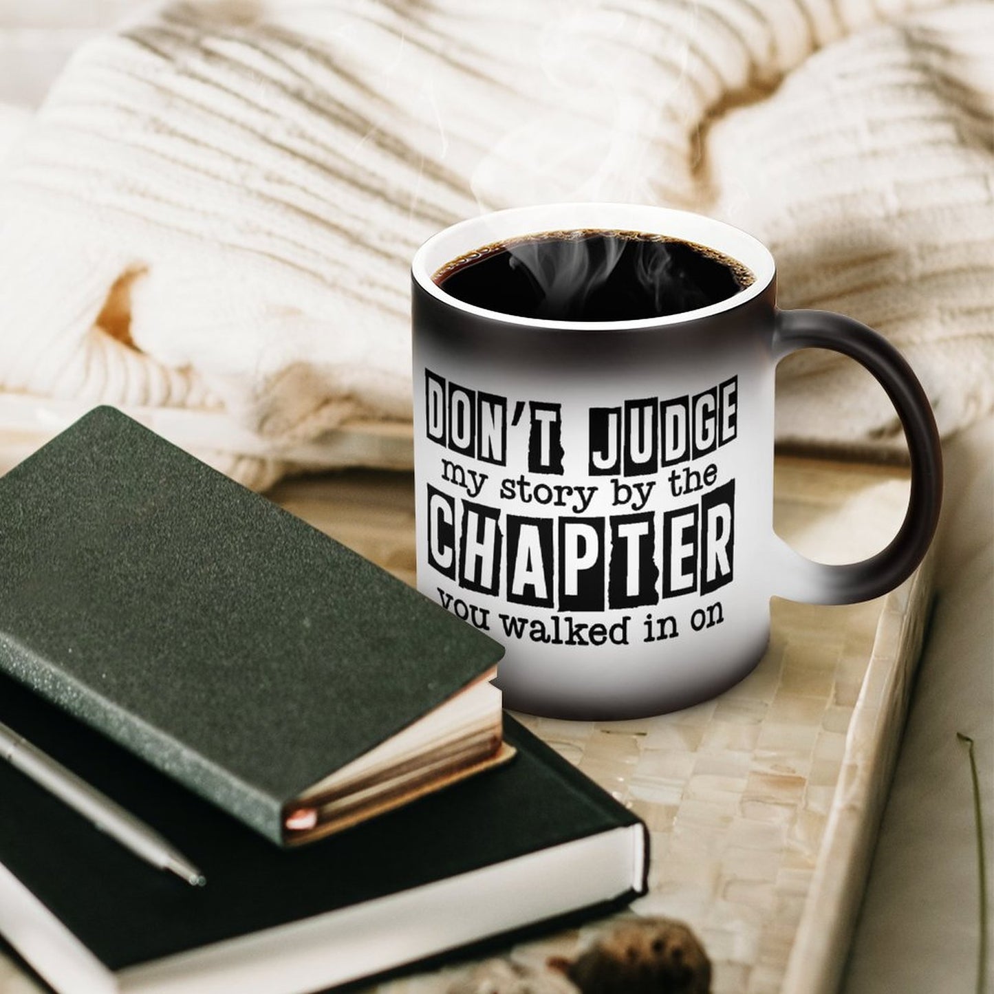 Don't Judge My Story By The Chapter You Walked In On Christian Color Changing Mug (Dual-sided)