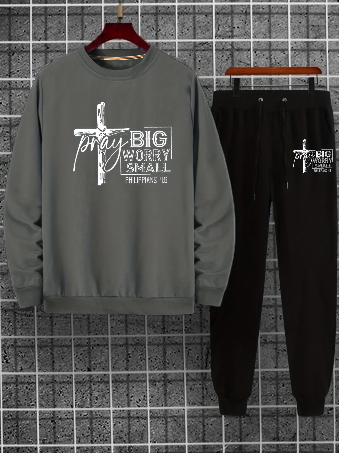 Pray Big Worry Small Men's Christian Casual Outfit claimedbygoddesigns