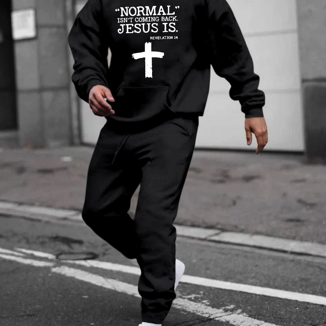 Revelation 14 Normal Isn't Coming Back But JESUS Is Men's Christian Casual Outfit claimedbygoddesigns