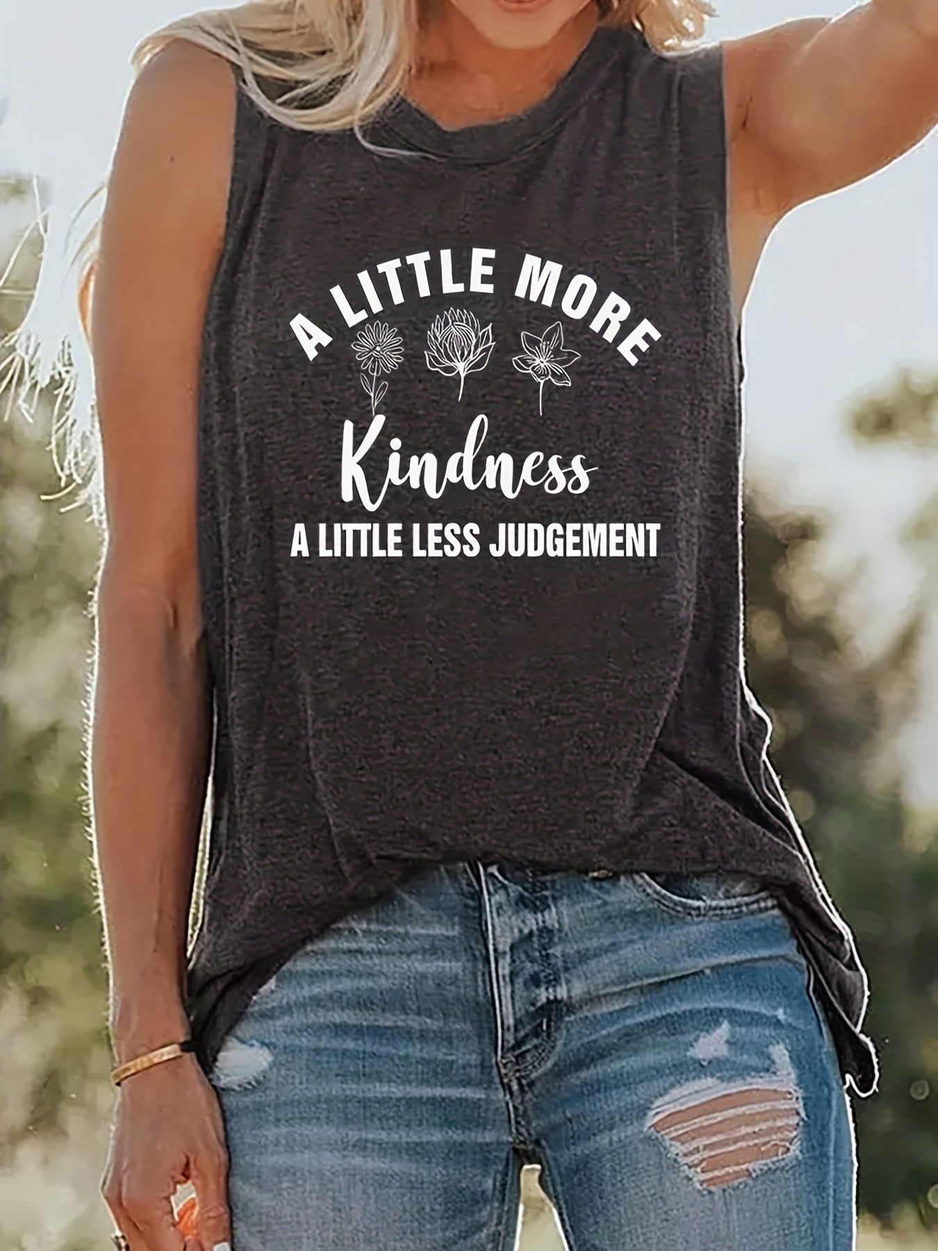 A Little More Kindness A Little Less Judgement Women's Christian Tank Top claimedbygoddesigns