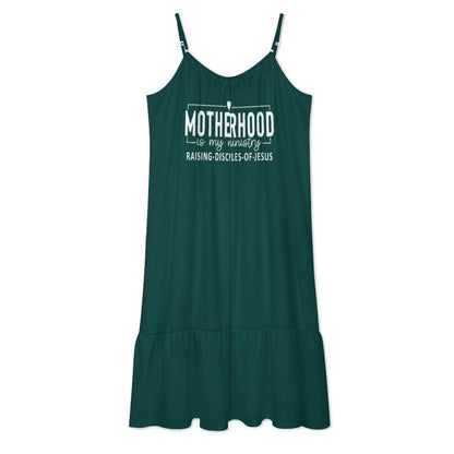 Motherhood Is My Ministry Christian Spaghetti Strap Dress