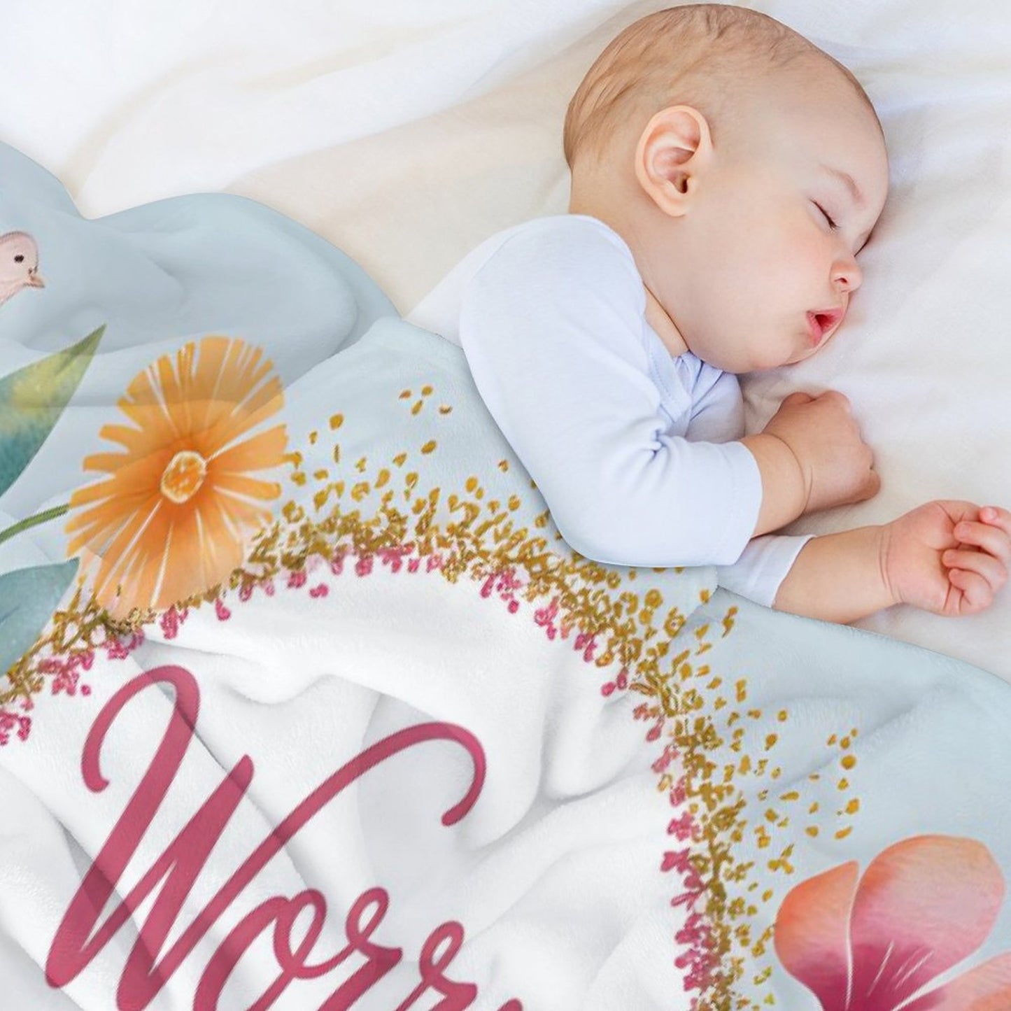 Worry Ends Where Faith Begins Christian Flannel Throw Blanket for Bedroom