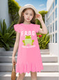 Fully Rely On Him (Frog) Youth Christian Dress for Girls - ClaimedbyGodDesigns