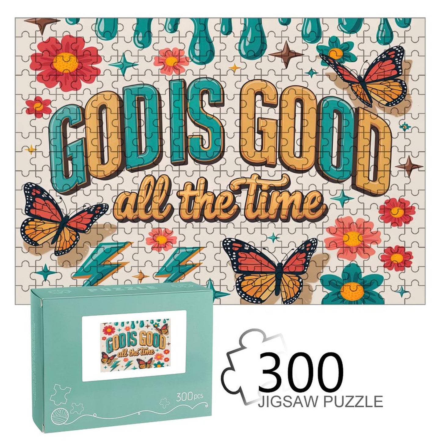 God Is Good All The Time Christian Horizontal Wooden Puzzle