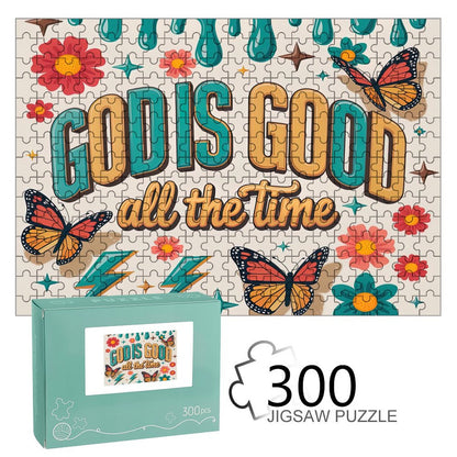 God Is Good All The Time Christian Horizontal Wooden Puzzle