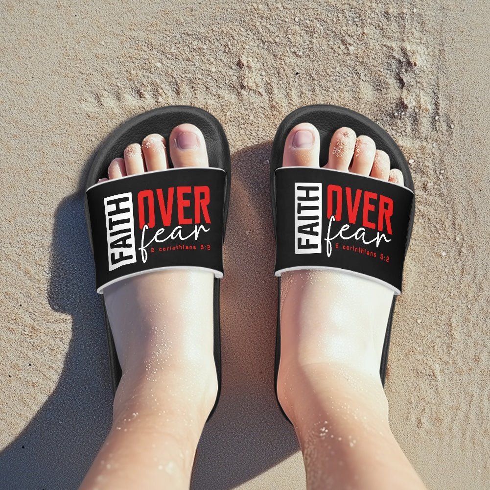 Faith Over Fear Christian Children's Sandals - ClaimedbyGodDesigns