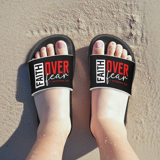 Faith Over Fear Christian Children's Sandals - ClaimedbyGodDesigns