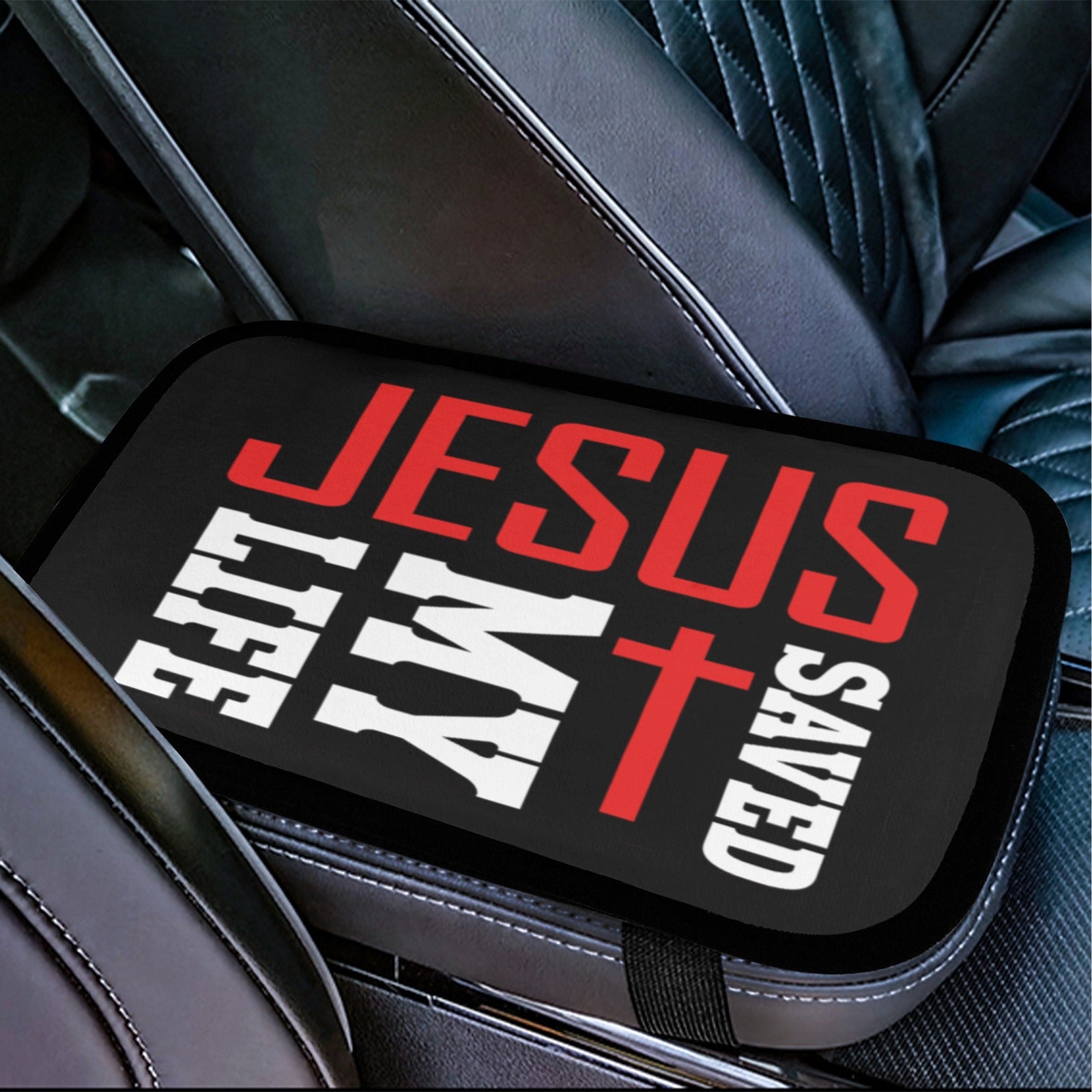 Jesus Saved My Life Christian Car Armrest Cover - ClaimedbyGodDesigns