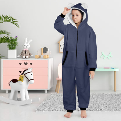 He Saves One-Piece Zip Up Hooded Pajamas for Big Kids (Youth)