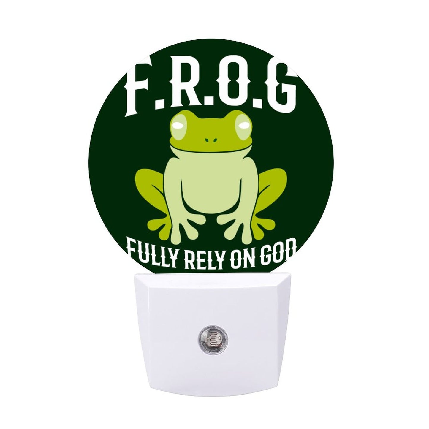 Fully Rely On Him (frog) Christian Night Light For Kids - ClaimedbyGodDesigns