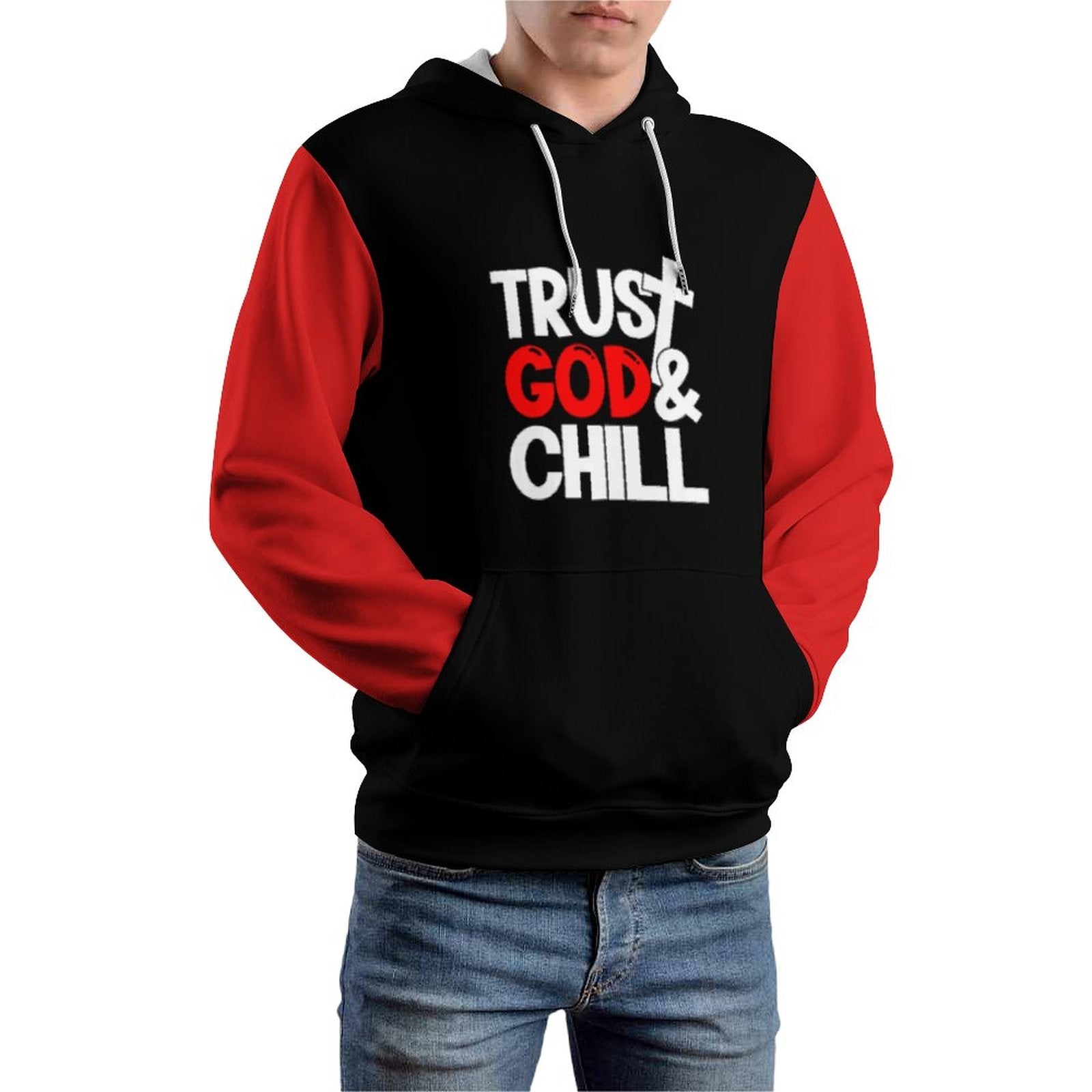 Trust God And Chill Men's Christian Pullover Hooded Sweatshirt SALE-Personal Design