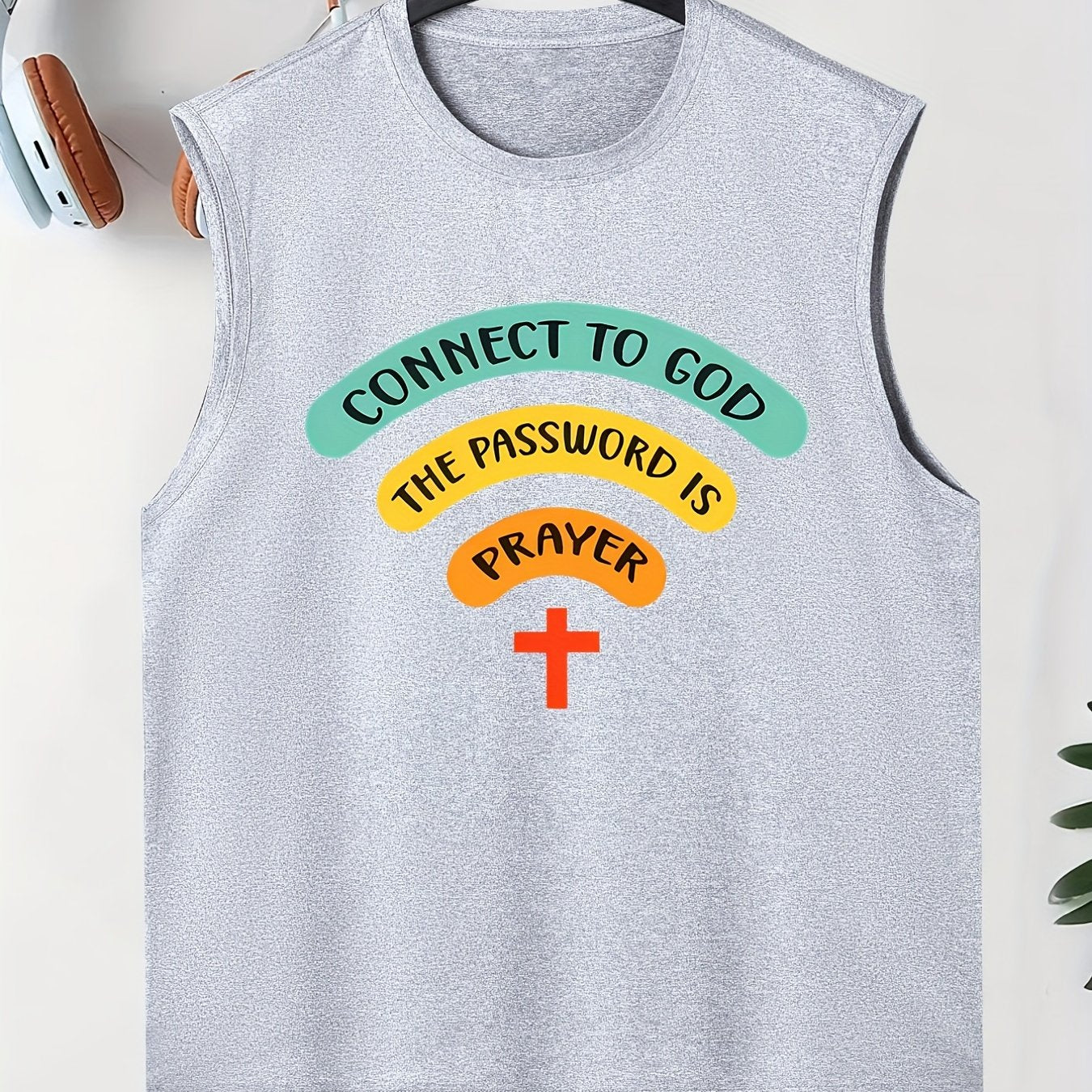 Connect To God The Password Is Prayer Men's Christian Tank Top claimedbygoddesigns