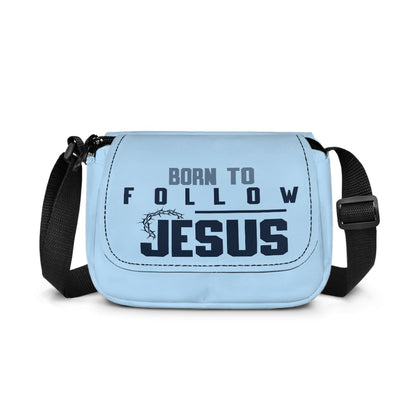 Born To Follow Jesus Christian Kids Flap Crossbody Bag