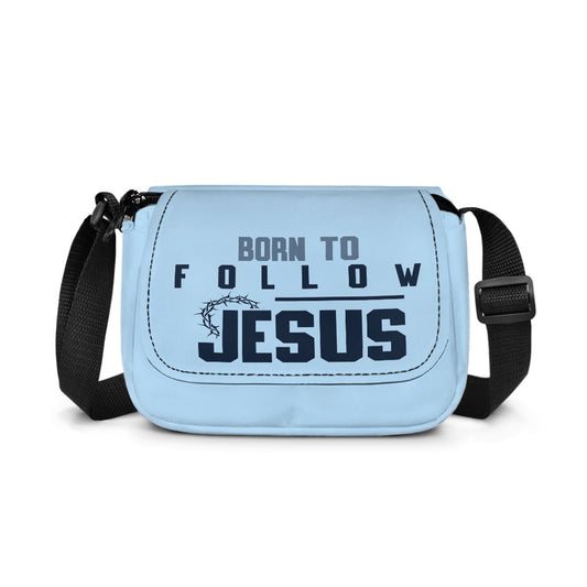 Born To Follow Jesus Christian Kids Flap Crossbody Bag