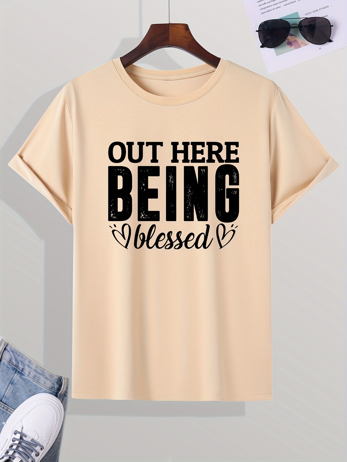 Out Here Being Blessed Men's Christian T-shirt claimedbygoddesigns