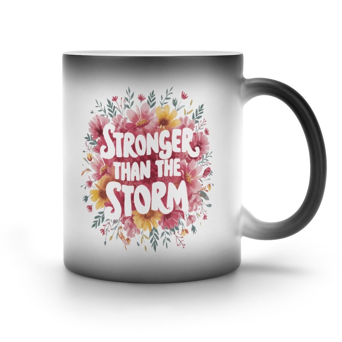 Stronger Than The Storm Christian Color Changing Mug (Dual-sided )