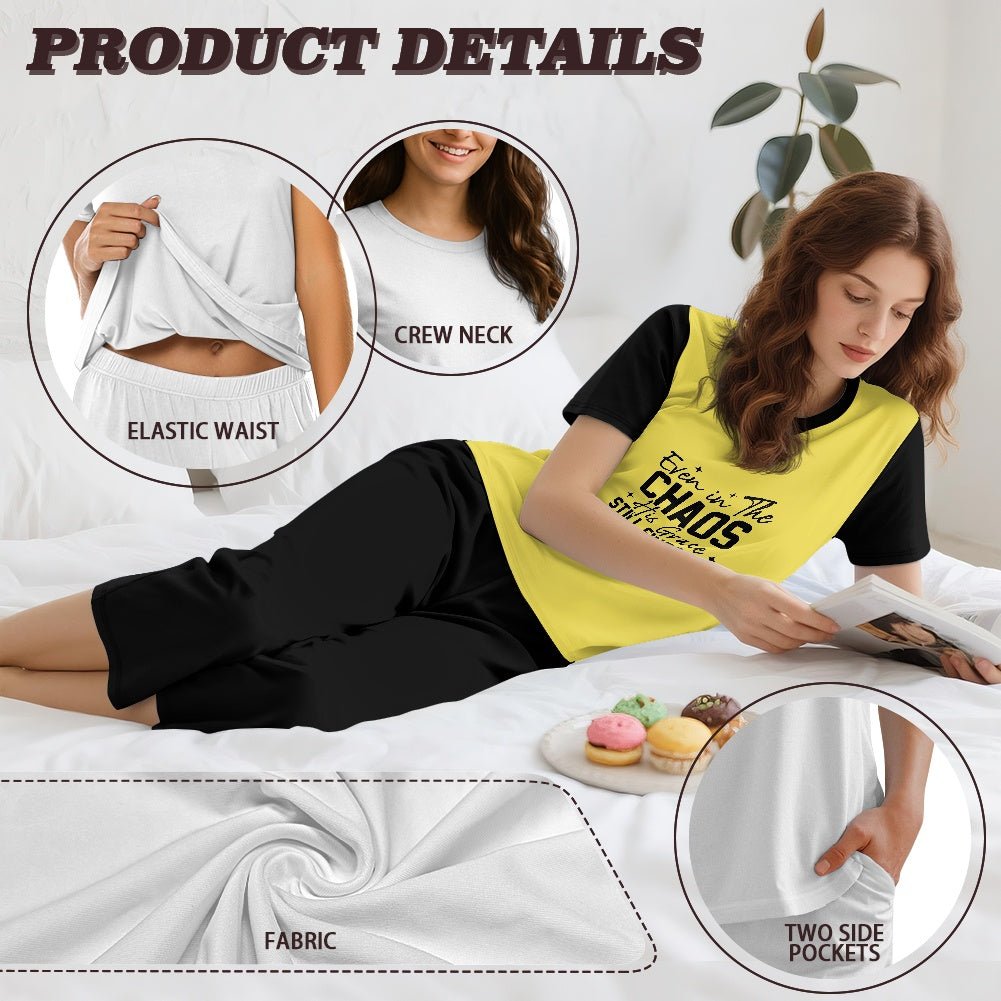 His Grace Still Finds Me Women's Chŕistian Pajama Set - ClaimedbyGodDesigns