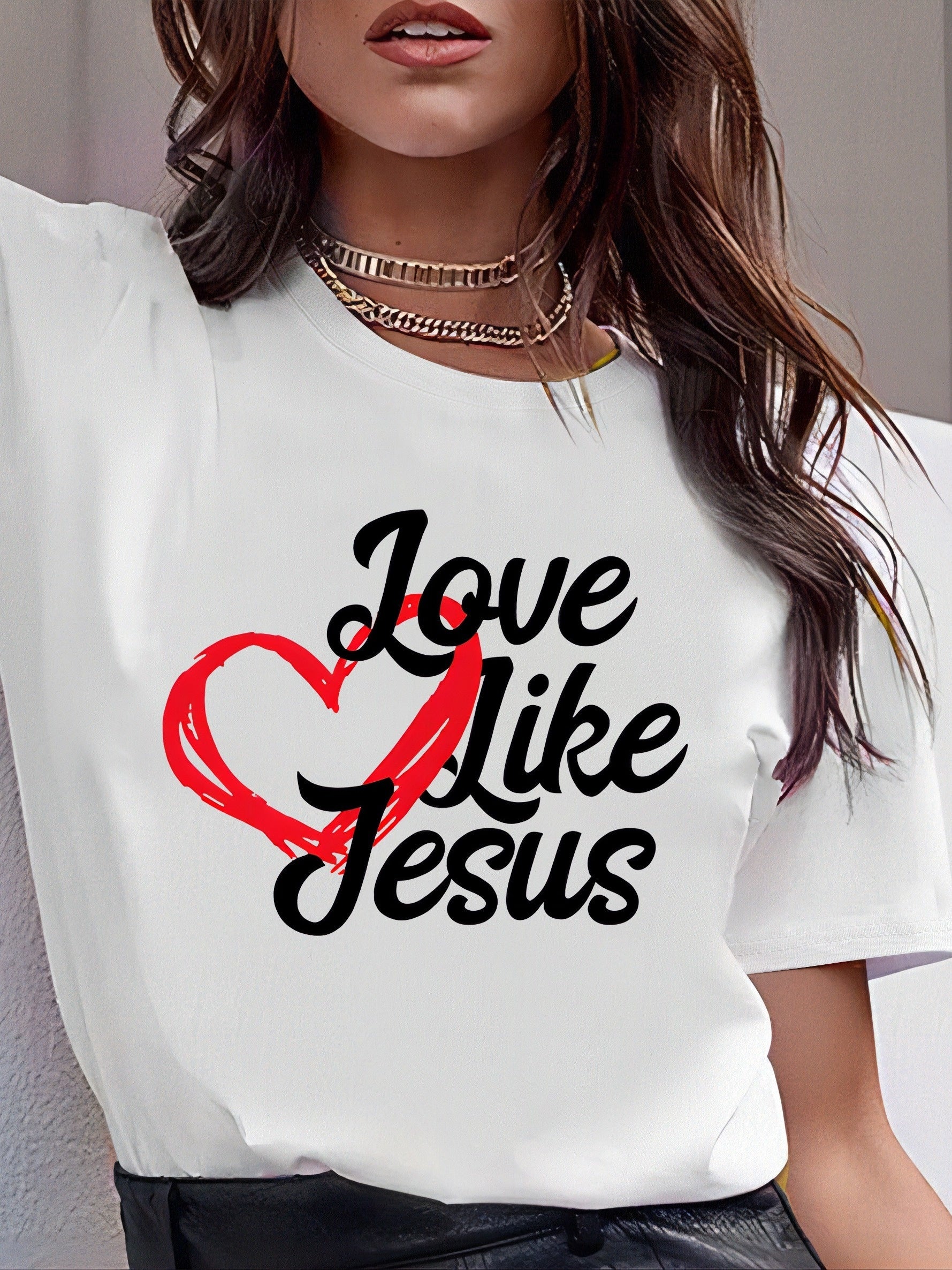 Love Like Jesus Women's Christian T-shirt claimedbygoddesigns