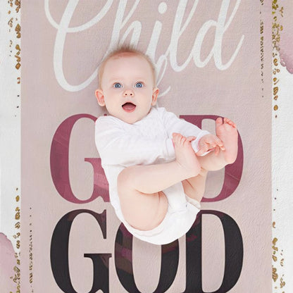 Child Of God Christian Flannel Throw Blanket for Bedroom