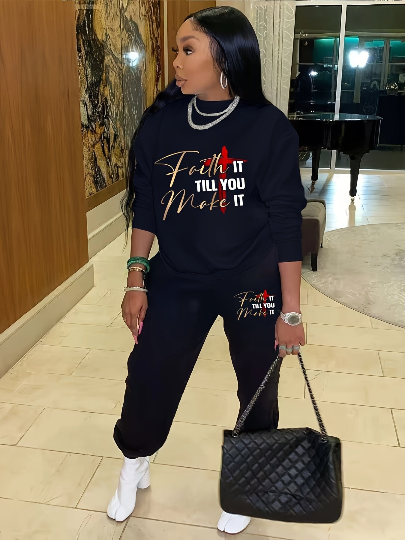 Faith It Till You Make It Women's Casual Outfit claimedbygoddesigns