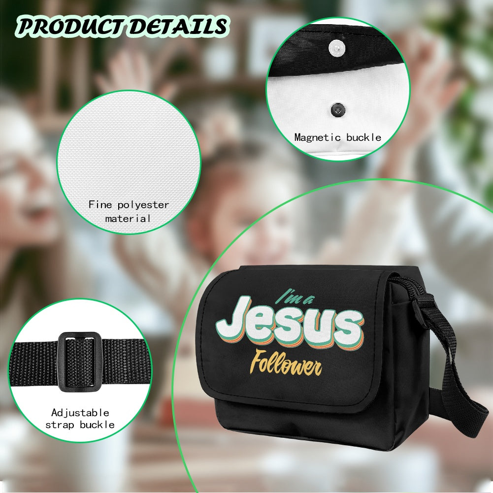 I'm A Jesus Follower Christian Kids Flap Crossbody Bag