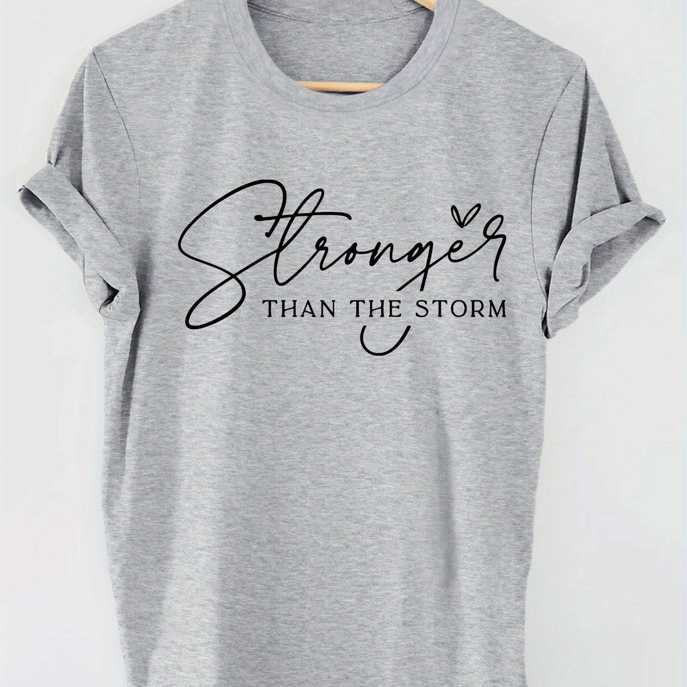 Stronger Than The Storm Women's Christian T-shirt claimedbygoddesigns