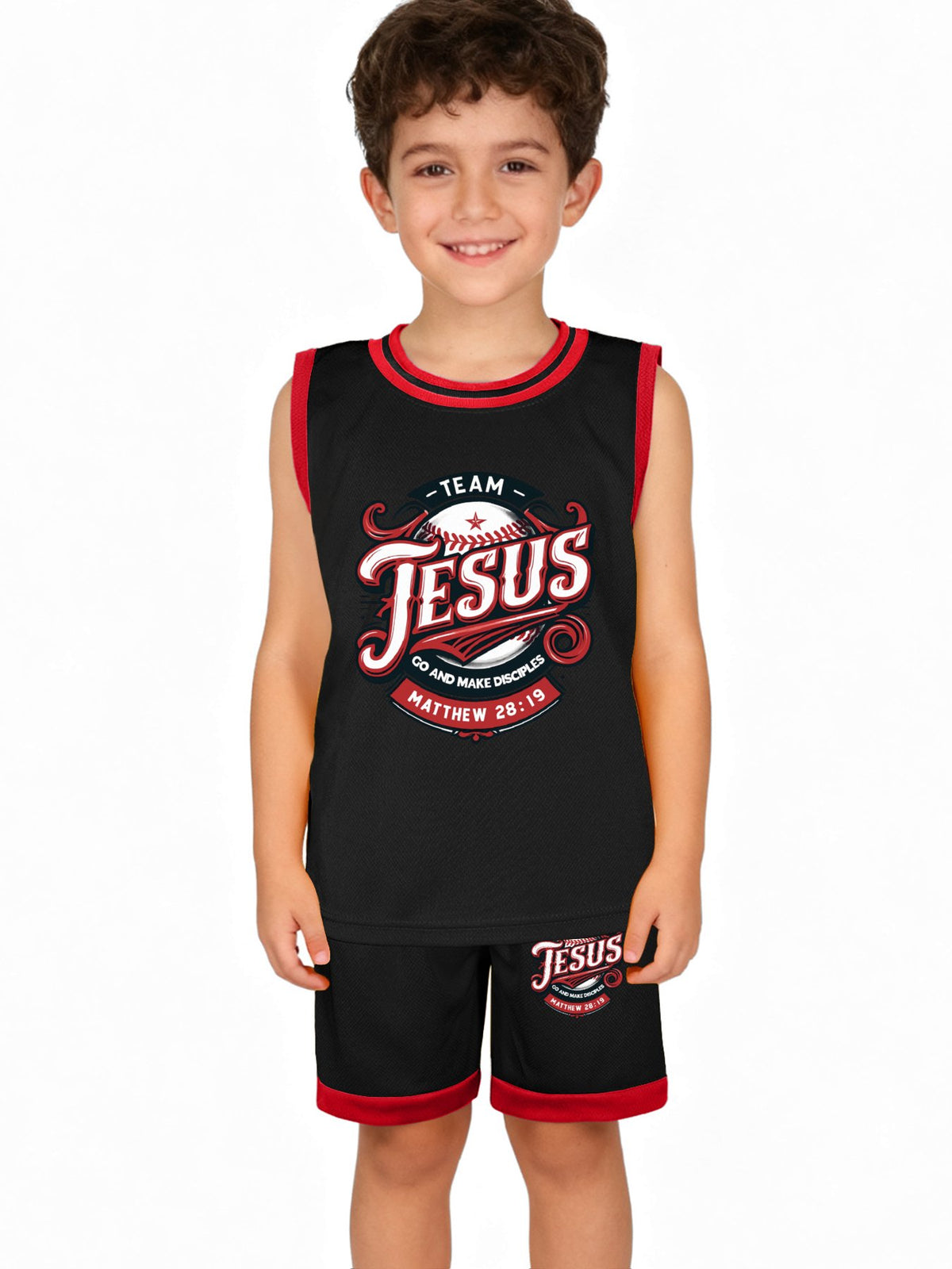 Team Jesus Children's Christian Basketball Jersey Set