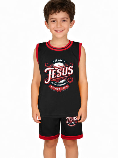 Team Jesus Children's Christian Basketball Jersey Set