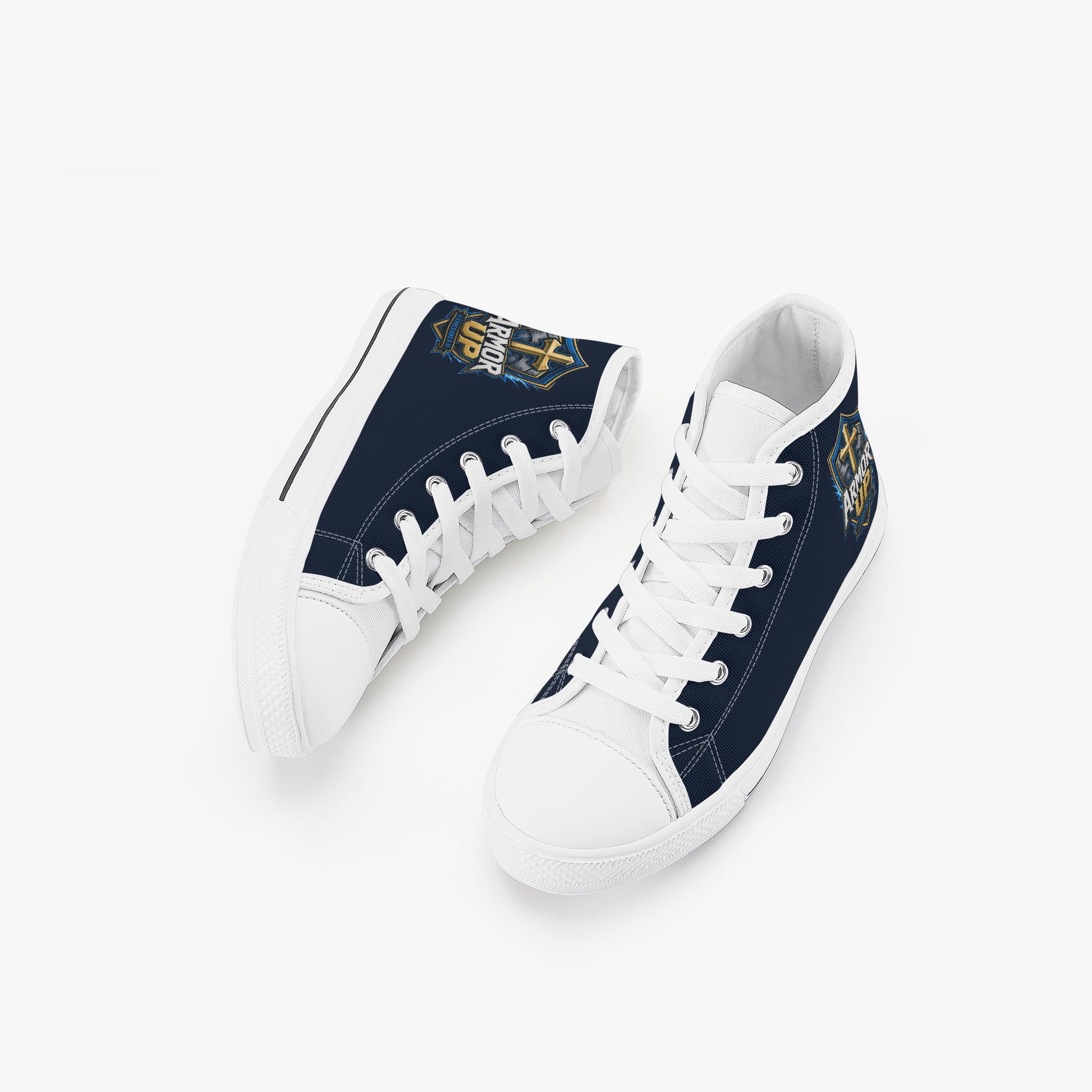 Armor Up Christian Kid’s High - Top Canvas Shoes - ClaimedbyGodDesigns