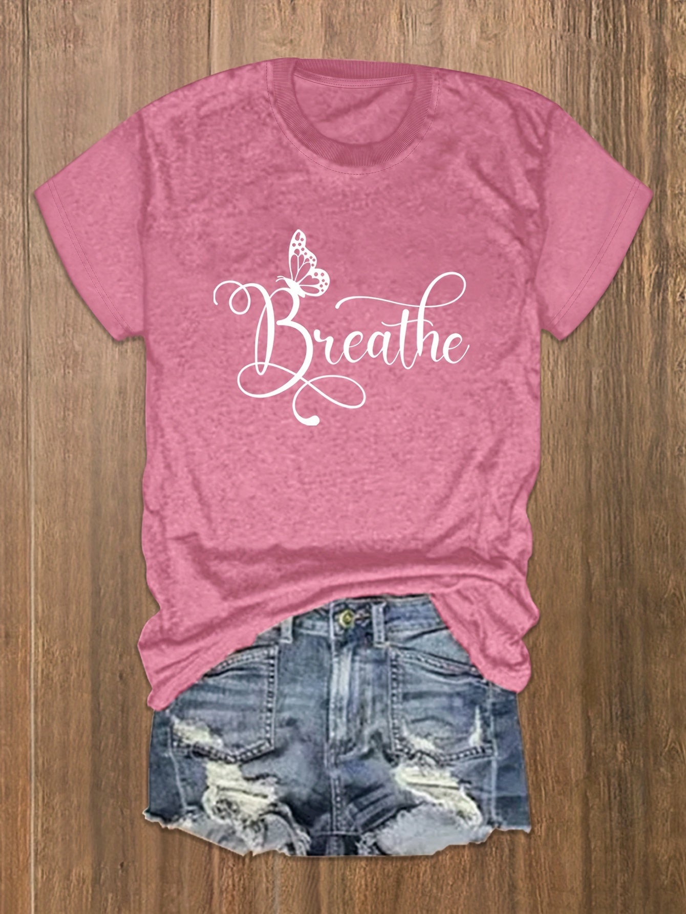 Breathe Plus Size Women's Christian T-shirt claimedbygoddesigns