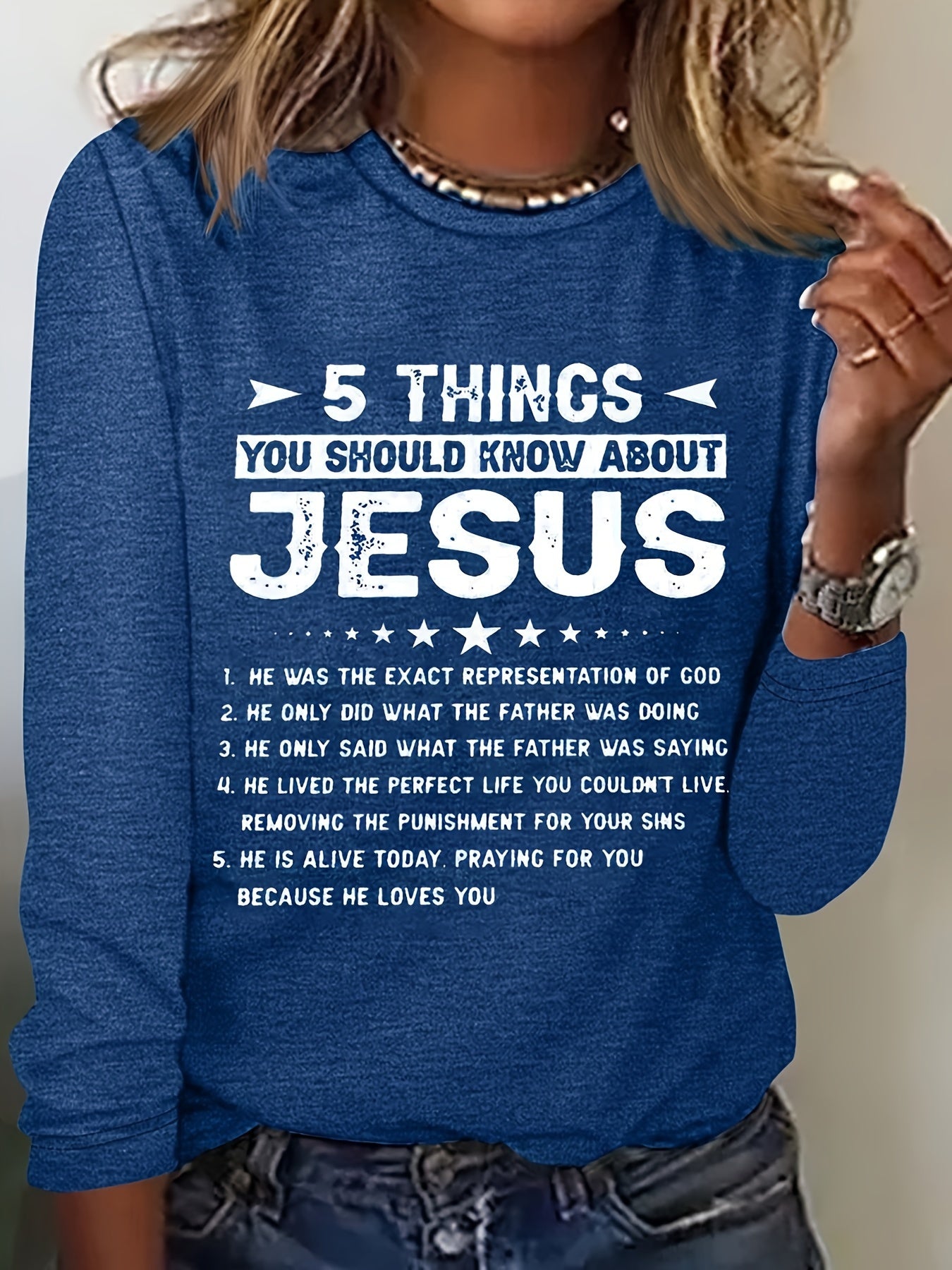 5 Things You Should Know About Jesus Women's Christian Pullover Sweatshirt claimedbygoddesigns