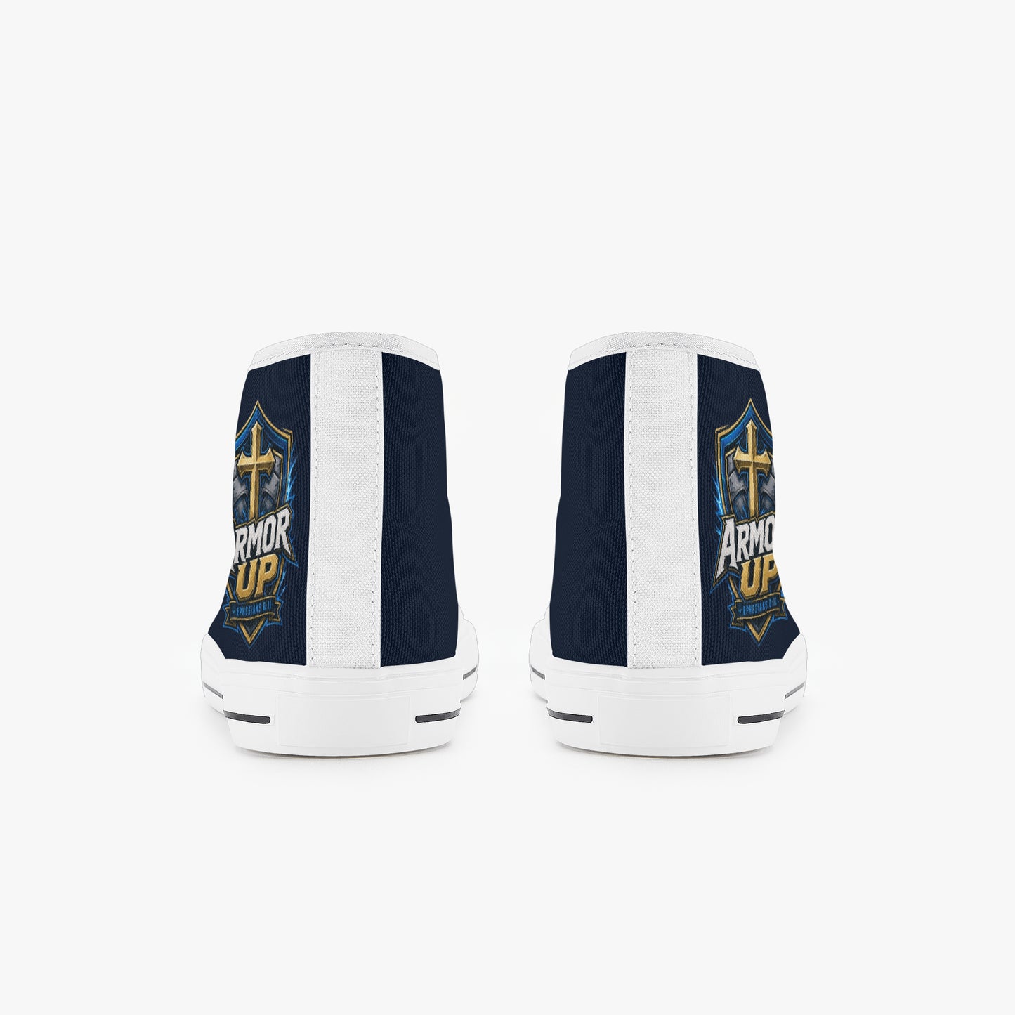 Armor Up Christian Kid’s High - Top Canvas Shoes - ClaimedbyGodDesigns