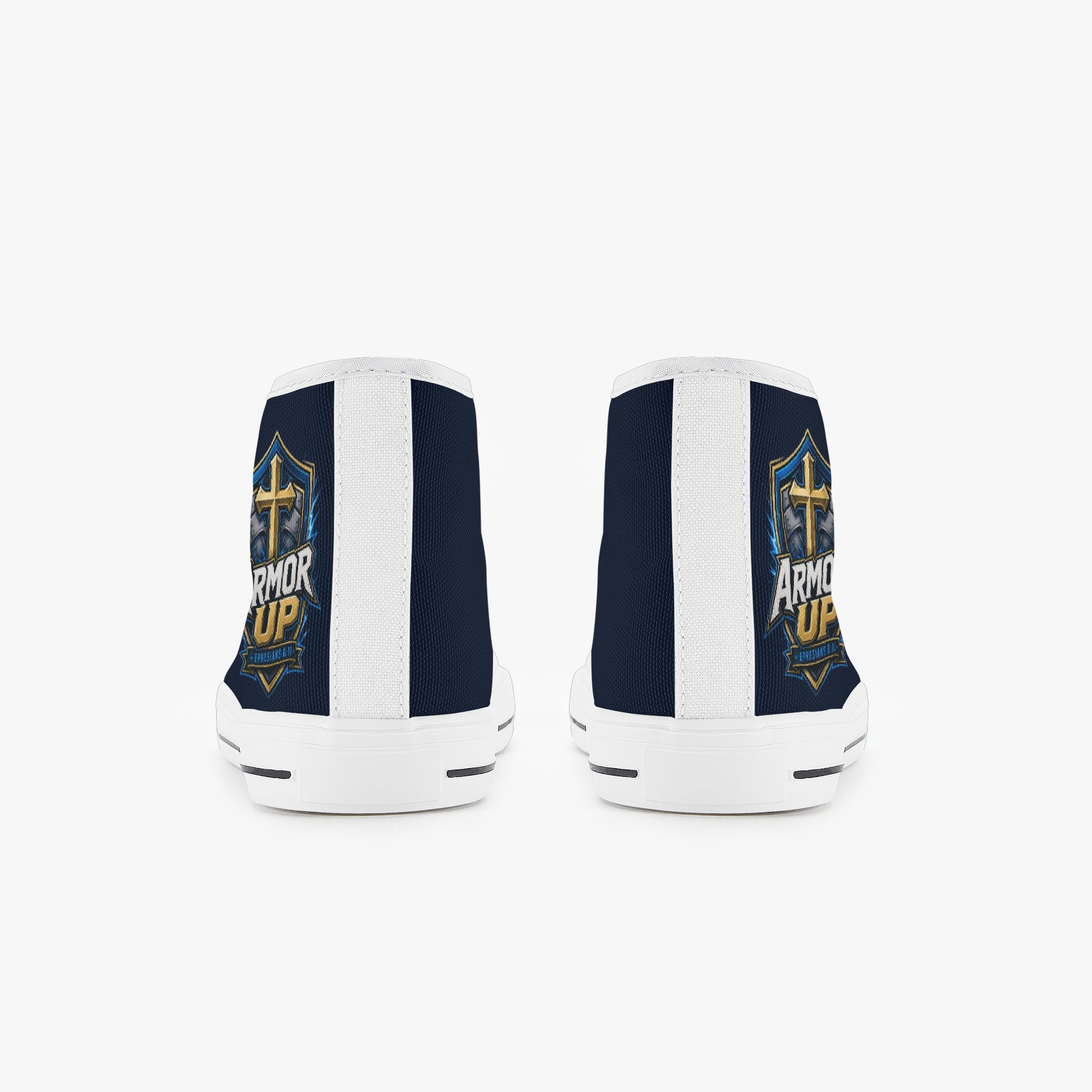 Armor Up Christian Kid’s High - Top Canvas Shoes - ClaimedbyGodDesigns