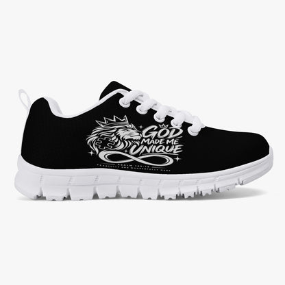 God Made Me Unique kids' Christian sneakers, mesh detail