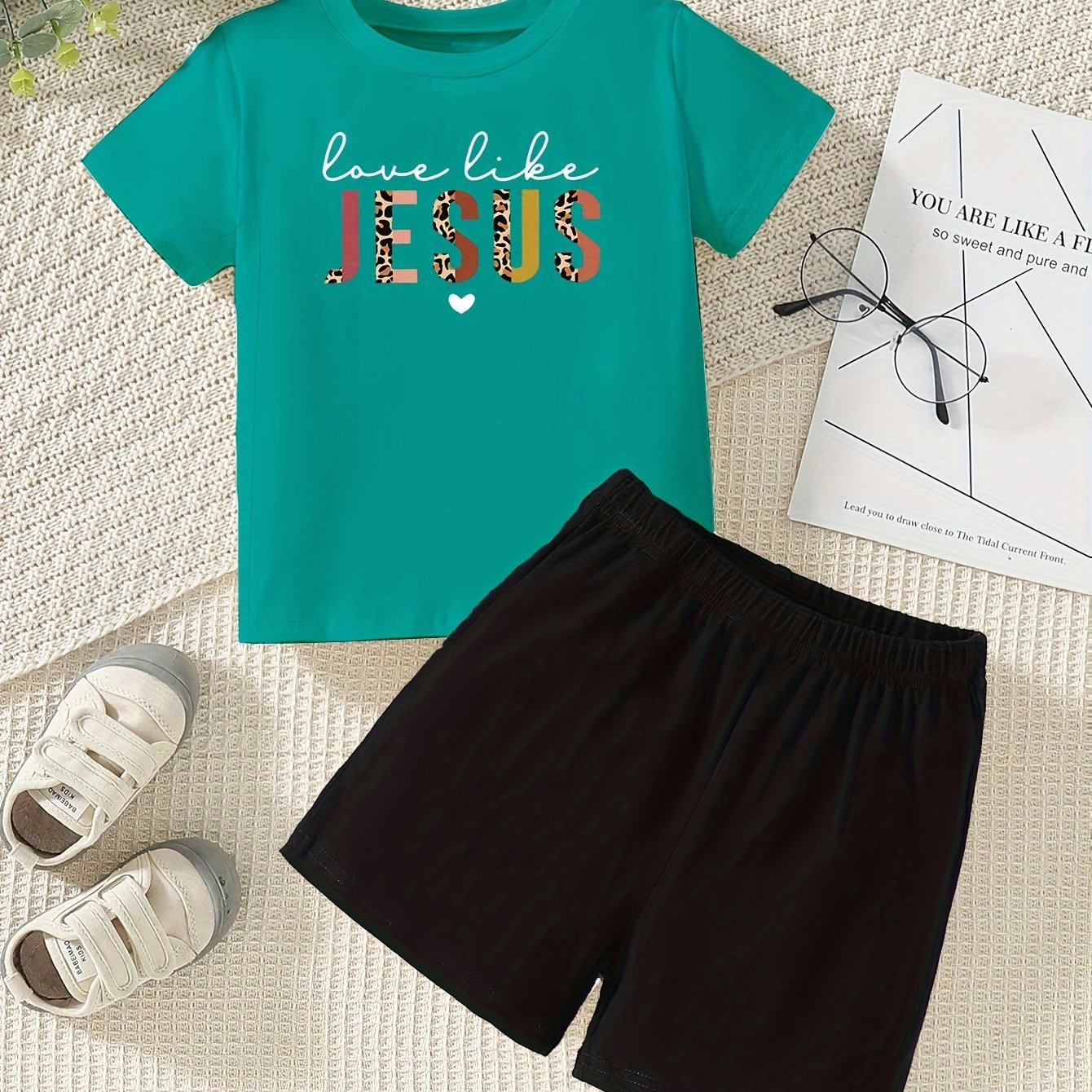 Love Like Jesus Toddler Christian Pajama Set claimedbygoddesigns