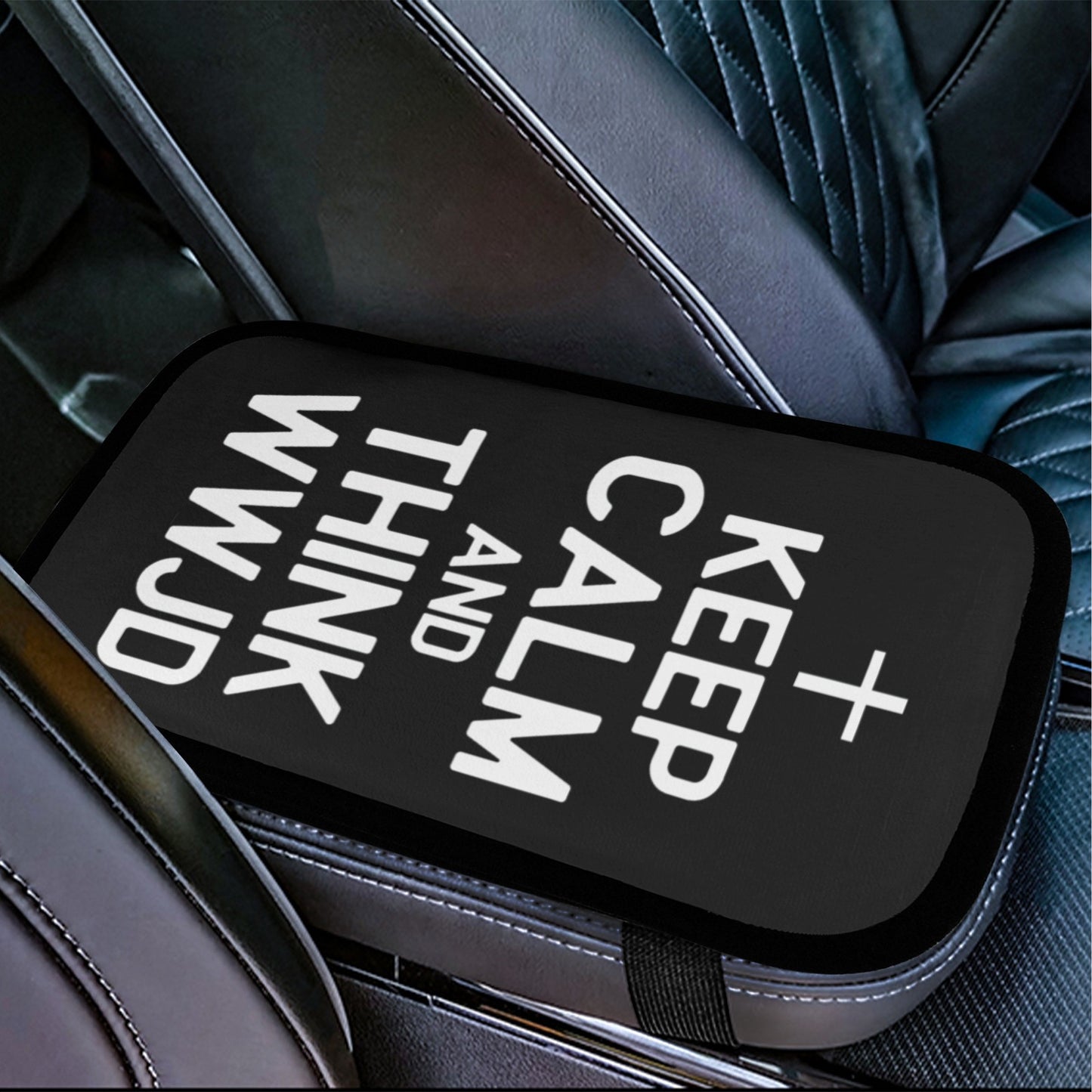 Keep Calm And Think WWJD Funny Christian Car Armrest Cover - ClaimedbyGodDesigns