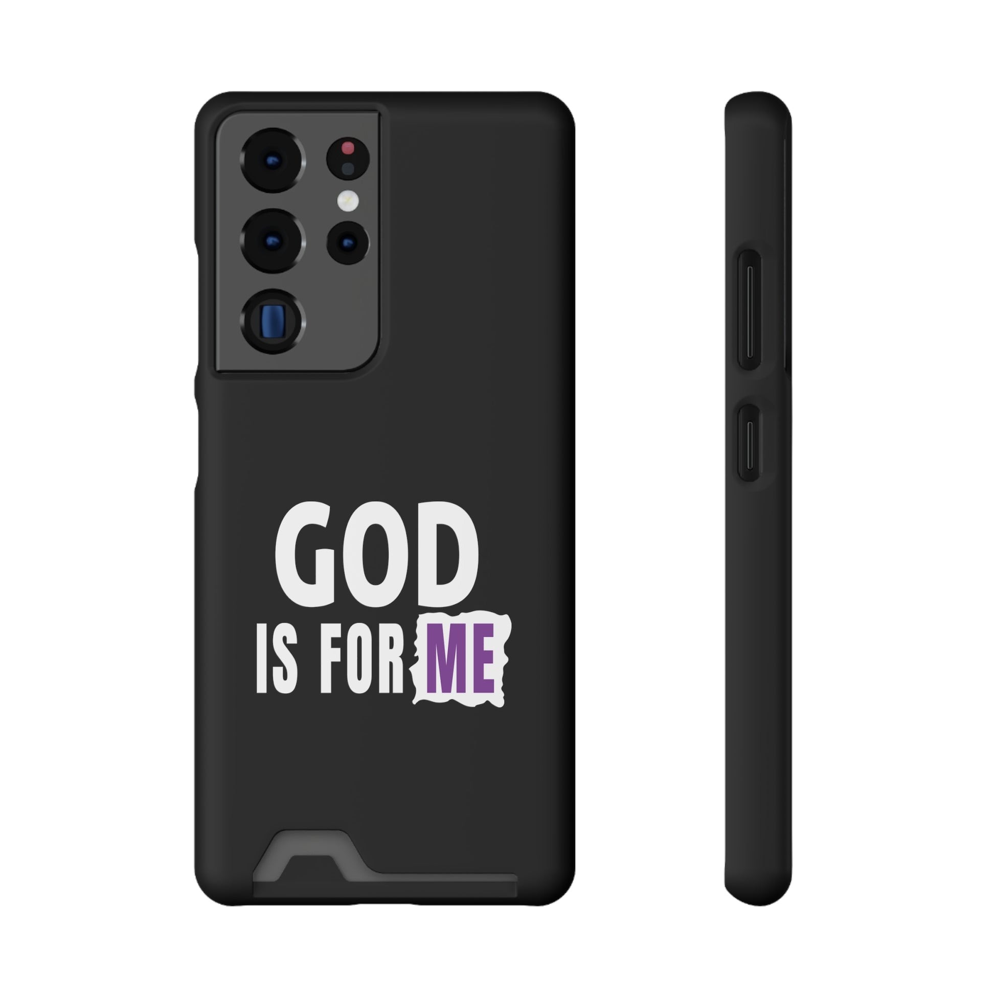 God Is For Me Christian Phone Case With Card Holder Printify