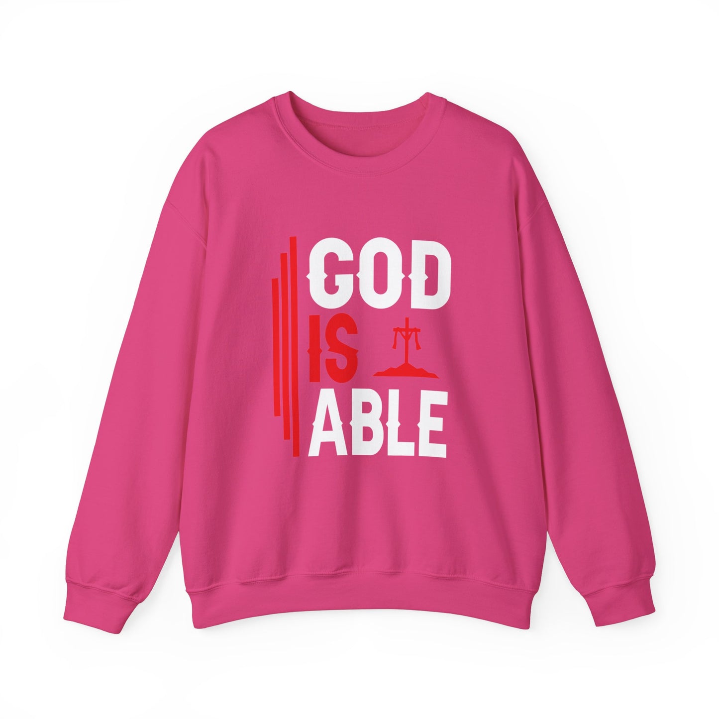 God Is Able  Unisex Heavy Blend™ Crewneck Christian Sweatshirt