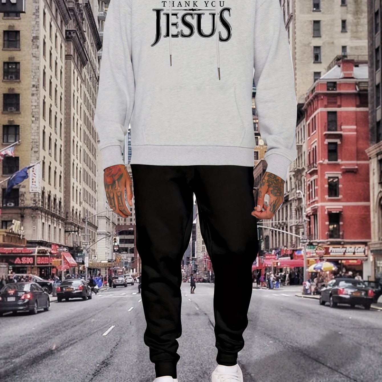 Thank You JESUS Men's Christian Casual Outfit claimedbygoddesigns