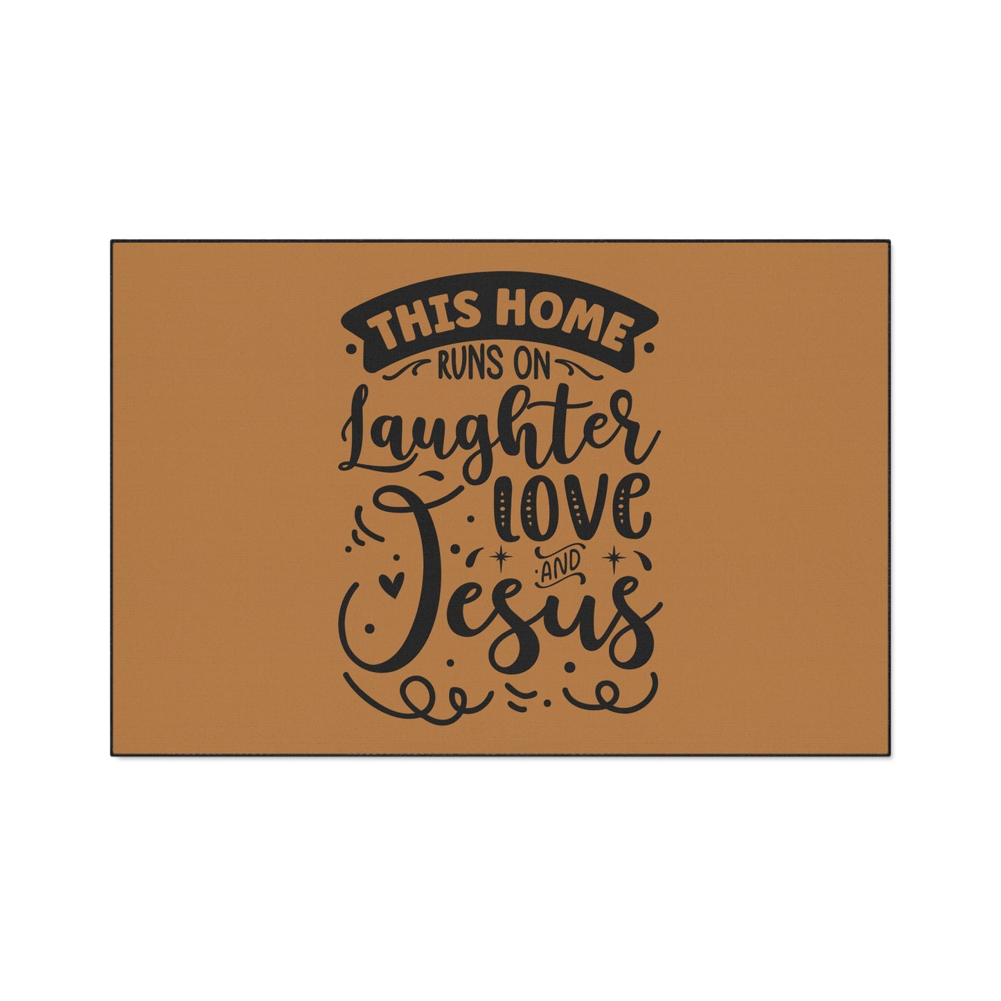 Christian Heavy Duty Floor Mat, This Home Runs On Jesus Home Decor, Religious Entryway Rug, Scripture Welcome Mat, Inspirational